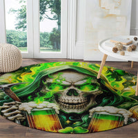 Irish Skull Round Carpet I Whisper Back Bring Beer