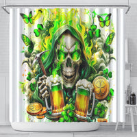 Irish Skull Shower Curtain I Whisper Back Bring Beer
