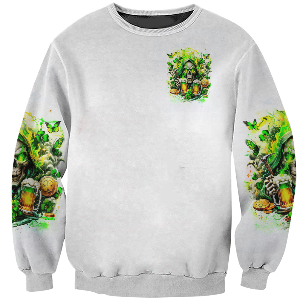 Irish Skull Sweatshirt I Whisper Back Bring Beer - Wonder Print Shop