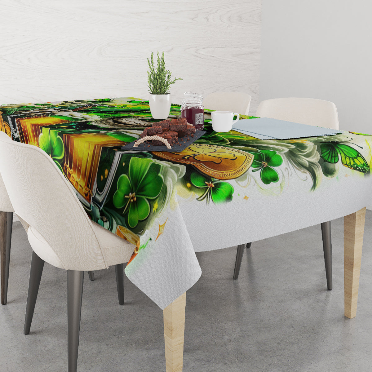 Irish Skull Tablecloth I Whisper Back Bring Beer - Wonder Print Shop