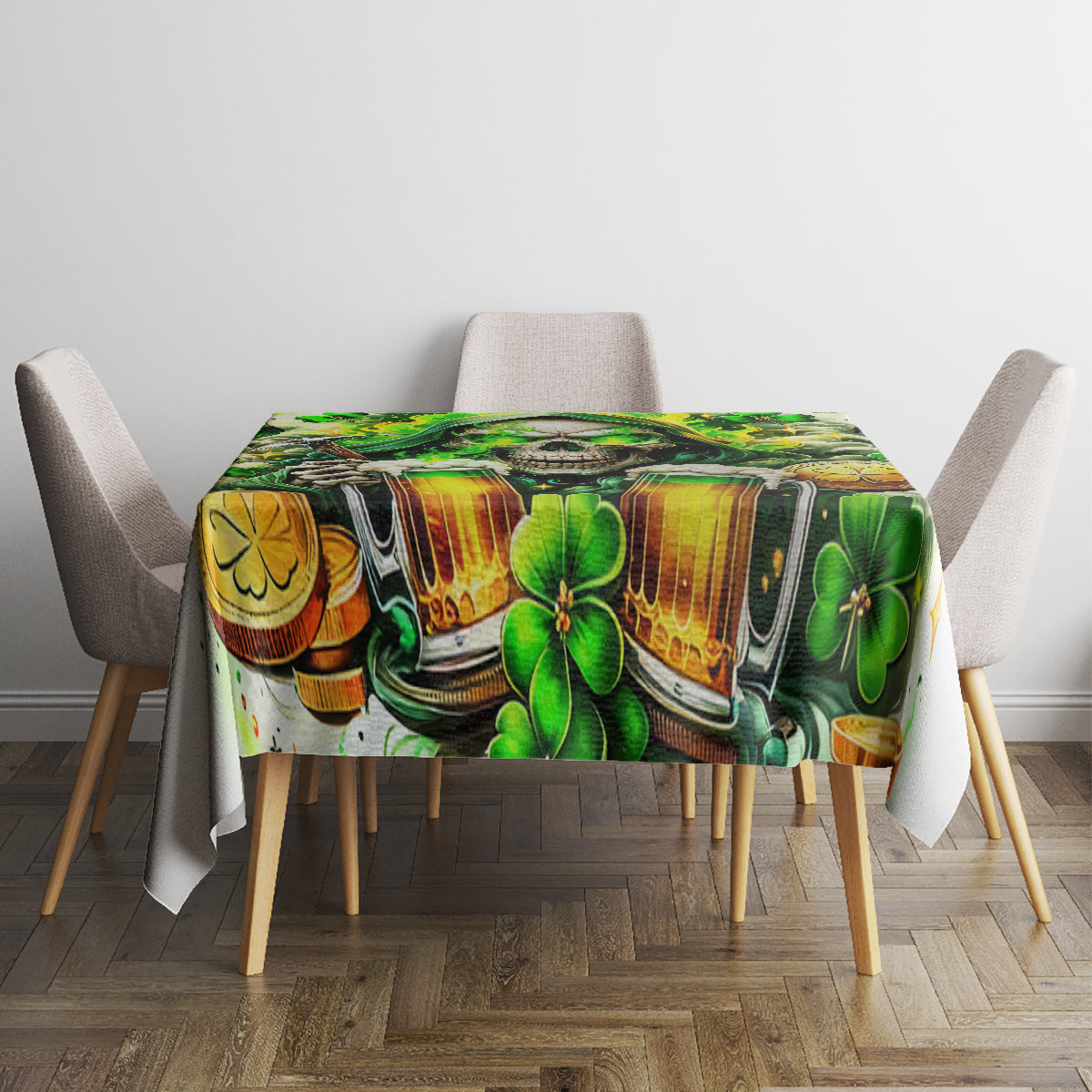 Irish Skull Tablecloth I Whisper Back Bring Beer - Wonder Print Shop