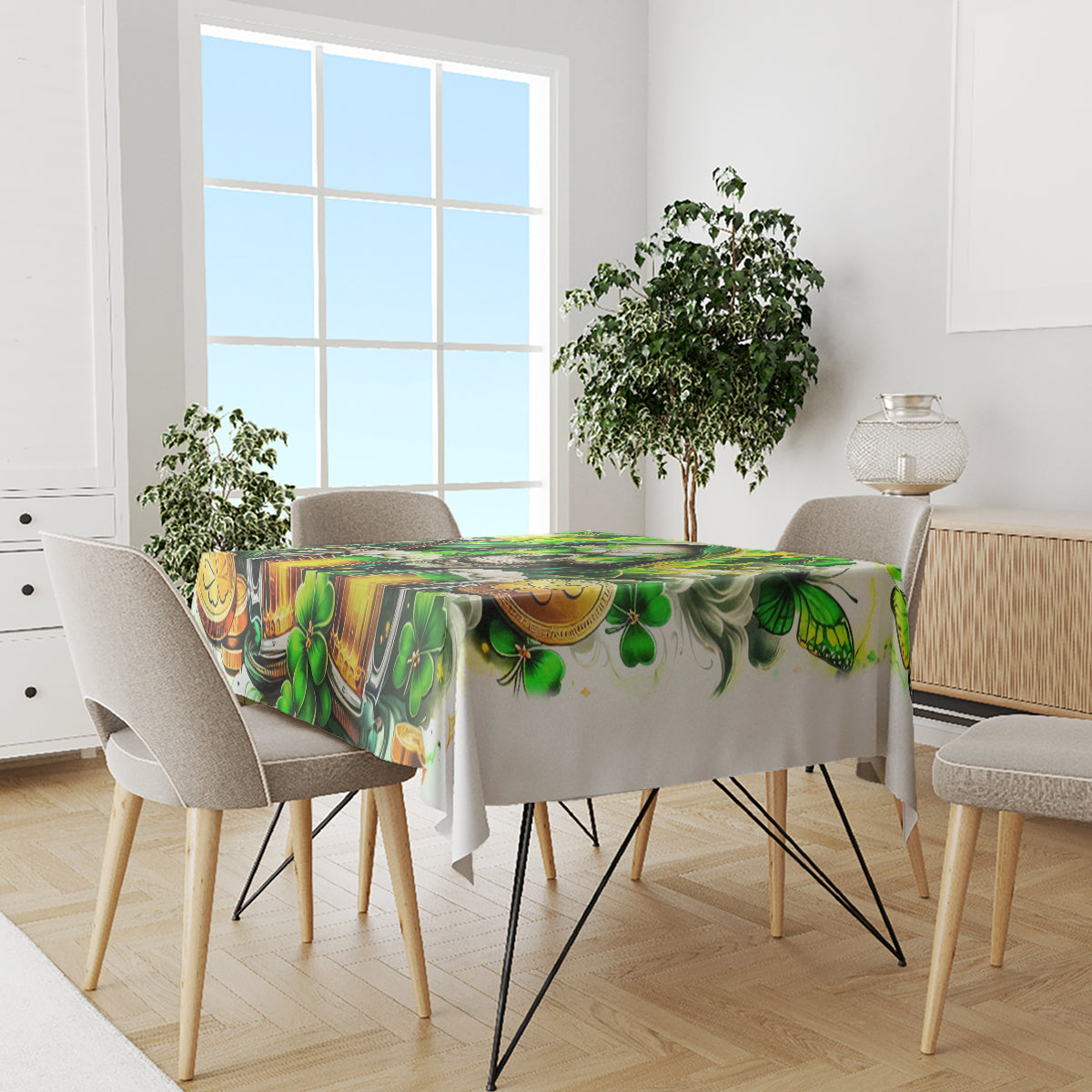 Irish Skull Tablecloth I Whisper Back Bring Beer - Wonder Print Shop