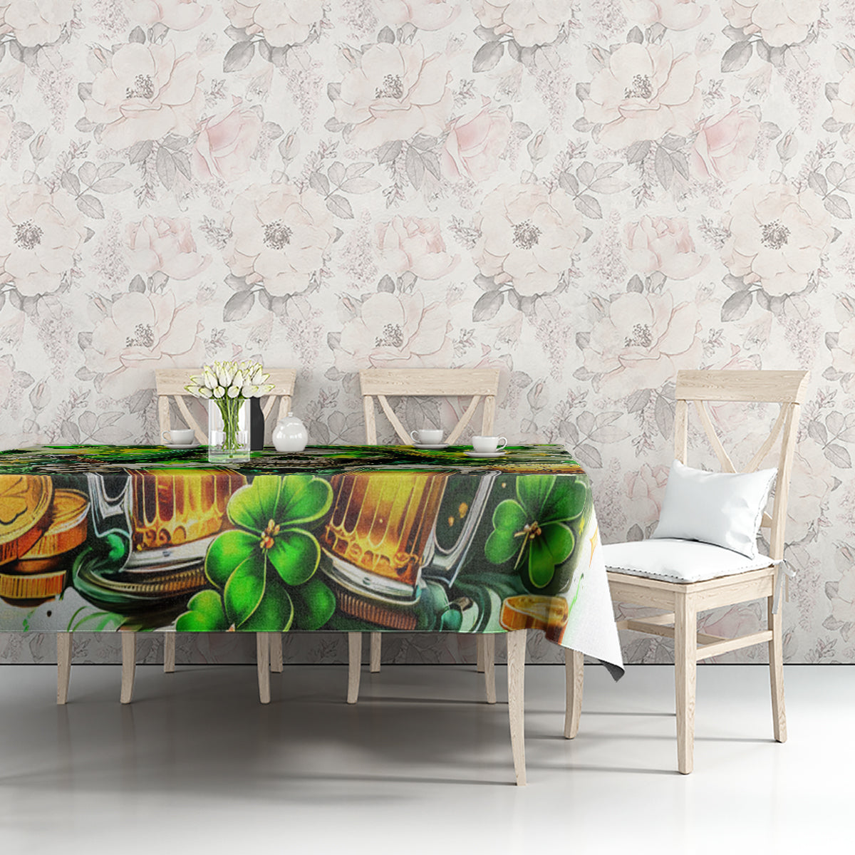 Irish Skull Tablecloth I Whisper Back Bring Beer - Wonder Print Shop