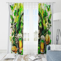 Irish Skull Window Curtain I Whisper Back Bring Beer - Wonder Print Shop