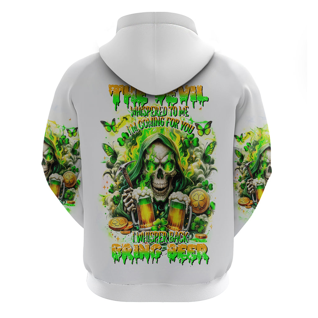 Irish Skull Zip Hoodie I Whisper Back Bring Beer - Wonder Print Shop