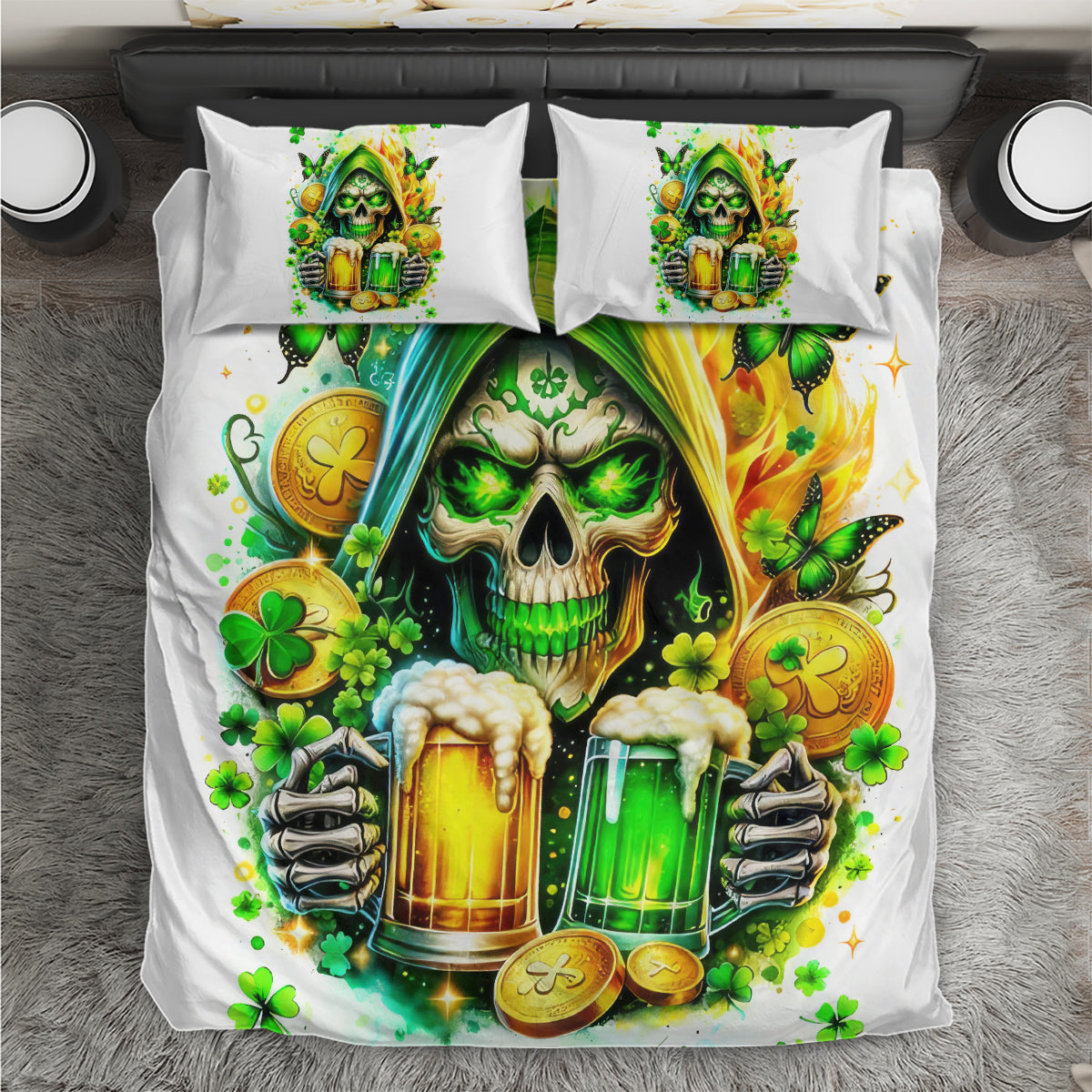 Irish Skull Bedding Set To Wash Down Another Beer To Wash Down This Beer