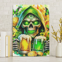 Irish Skull Canvas Wall Art To Wash Down Another Beer To Wash Down This Beer - Wonder Print Shop