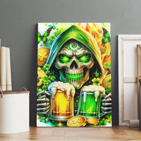 Irish Skull Canvas Wall Art To Wash Down Another Beer To Wash Down This Beer - Wonder Print Shop