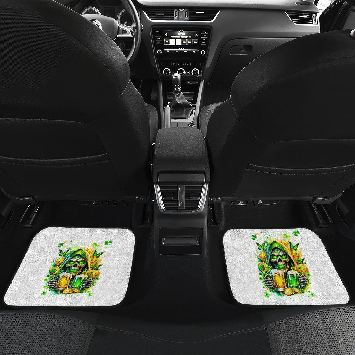 Irish Skull Car Mats To Wash Down Another Beer To Wash Down This Beer - Wonder Print Shop