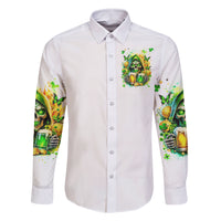 Irish Skull Family Matching Off Shoulder Maxi Dress and Hawaiian Shirt To Wash Down Another Beer To Wash Down This Beer - Wonder Print Shop