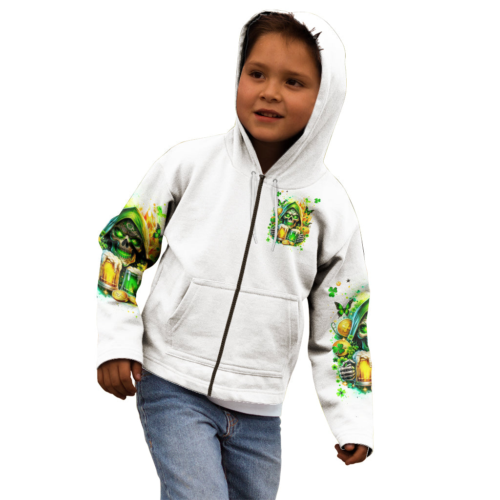 Irish Skull Kid Hoodie To Wash Down Another Beer To Wash Down This Beer - Wonder Print Shop