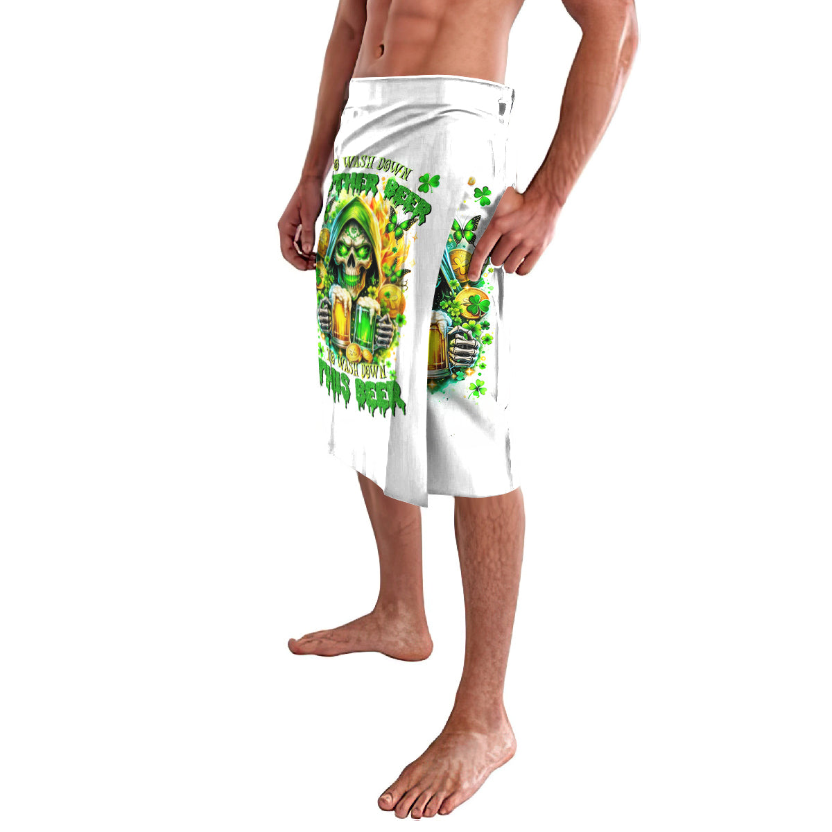 Irish Skull Lavalava To Wash Down Another Beer To Wash Down This Beer - Wonder Print Shop