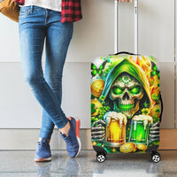 Irish Skull Luggage Cover To Wash Down Another Beer To Wash Down This Beer - Wonder Print Shop