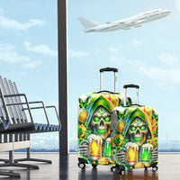 Irish Skull Luggage Cover To Wash Down Another Beer To Wash Down This Beer - Wonder Print Shop