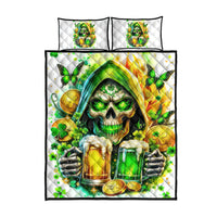 Irish Skull Quilt Bed Set To Wash Down Another Beer To Wash Down This Beer - Wonder Print Shop