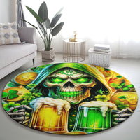 Irish Skull Round Carpet To Wash Down Another Beer To Wash Down This Beer