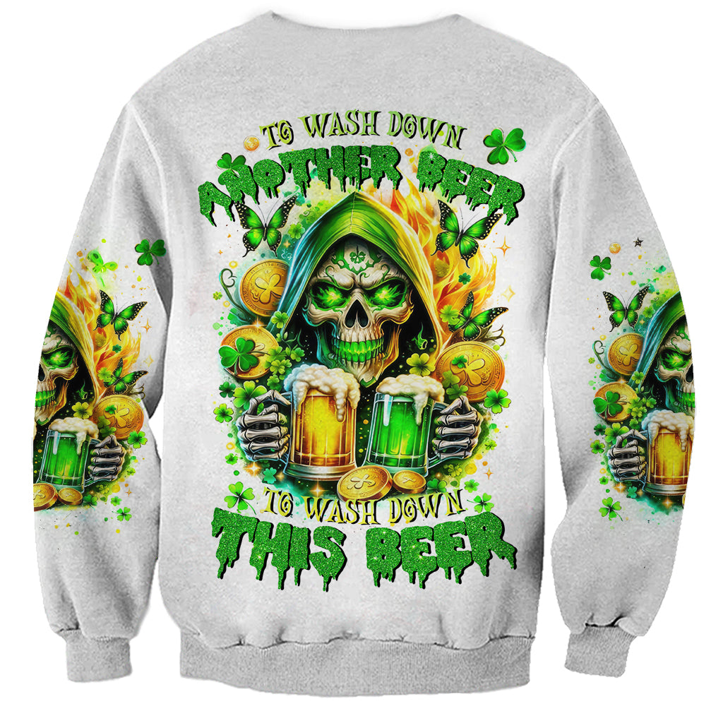 Irish Skull Sweatshirt To Wash Down Another Beer To Wash Down This Beer - Wonder Print Shop