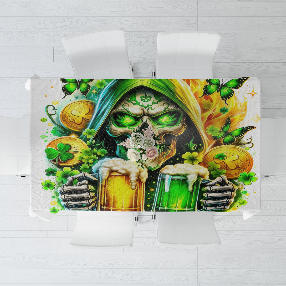 Irish Skull Tablecloth To Wash Down Another Beer To Wash Down This Beer - Wonder Print Shop
