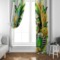 Irish Skull Window Curtain To Wash Down Another Beer To Wash Down This Beer - Wonder Print Shop
