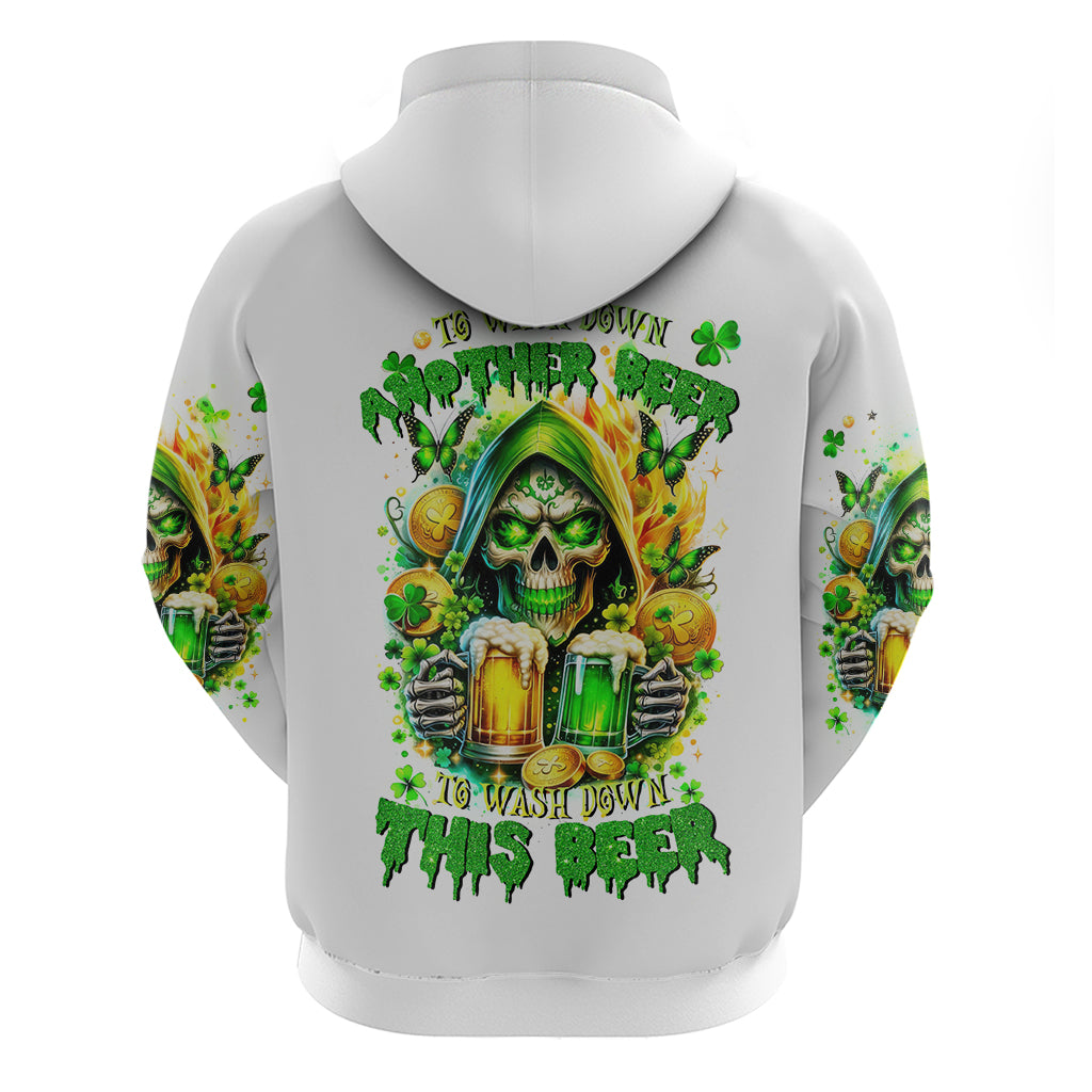 Irish Skull Zip Hoodie To Wash Down Another Beer To Wash Down This Beer - Wonder Print Shop