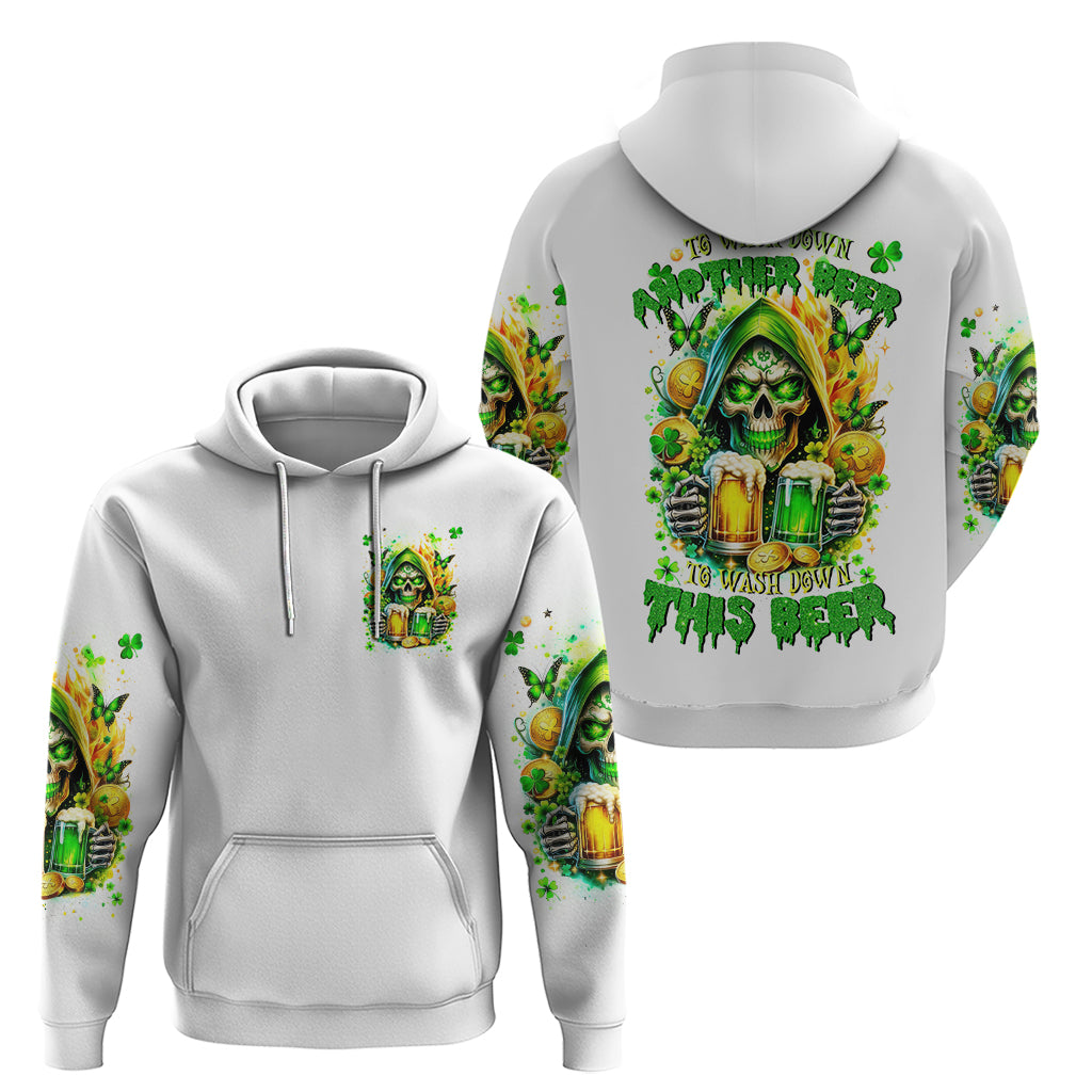 Irish Skull Zip Hoodie To Wash Down Another Beer To Wash Down This Beer - Wonder Print Shop