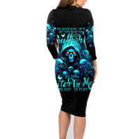 Witch Skull Family Matching Long Sleeve Bodycon Dress and Hawaiian Shirt The Good Girl In Me Got Tired Of The Bullshit - Wonder Print Shop
