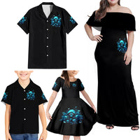 Witch Skull Family Matching Off Shoulder Maxi Dress and Hawaiian Shirt The Good Girl In Me Got Tired Of The Bullshit - Wonder Print Shop