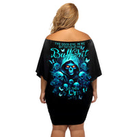 Witch Skull Off Shoulder Short Dress The Good Girl In Me Got Tired Of The Bullshit - Wonder Print Shop