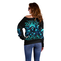 Witch Skull Off Shoulder Sweater The Good Girl In Me Got Tired Of The Bullshit - Wonder Print Shop