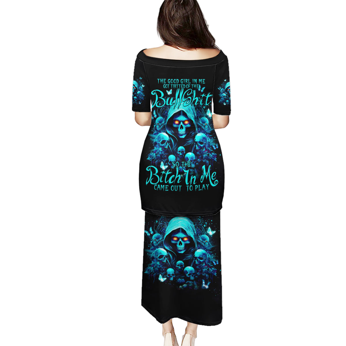 Witch Skull Puletasi The Good Girl In Me Got Tired Of The Bullshit - Wonder Print Shop