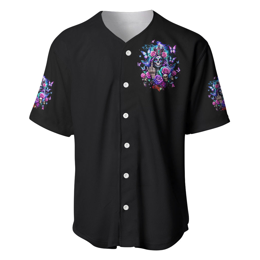 Fairy Skull Baseball Jersey Bitch I'm Not A Princess I'm The Fucking Queen - Wonder Print Shop