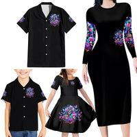 Fairy Skull Family Matching Long Sleeve Bodycon Dress and Hawaiian Shirt Bitch I'm Not A Princess I'm The Fucking Queen - Wonder Print Shop