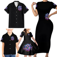 Fairy Skull Family Matching Short Sleeve Bodycon Dress and Hawaiian Shirt Bitch I'm Not A Princess I'm The Fucking Queen - Wonder Print Shop