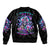 Fairy Skull Sleeve Zip Bomber Jacket Bitch I'm Not A Princess I'm The Fucking Queen - Wonder Print Shop