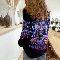 Fairy Skull Women Casual Shirt Bitch I'm Not A Princess I'm The Fucking Queen - Wonder Print Shop