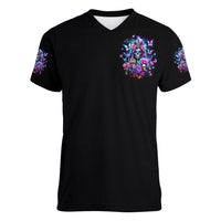 Fairy Skull Women V Neck T Shirt Bitch I'm Not A Princess I'm The Fucking Queen - Wonder Print Shop