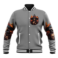 Witch Skull Baseball Jacket A Wee Bit Wicked - Wonder Print Shop