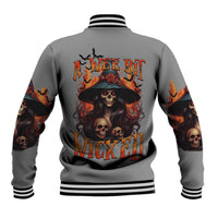 Witch Skull Baseball Jacket A Wee Bit Wicked - Wonder Print Shop