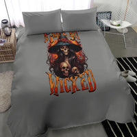 Witch Skull Bedding Set A Wee Bit Wicked - Wonder Print Shop