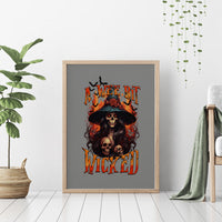 Witch Skull Canvas Wall Art A Wee Bit Wicked - Wonder Print Shop