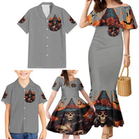 Witch Skull Family Matching Mermaid Dress and Hawaiian Shirt A Wee Bit Wicked - Wonder Print Shop