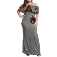 Witch Skull Family Matching Off Shoulder Maxi Dress and Hawaiian Shirt A Wee Bit Wicked - Wonder Print Shop