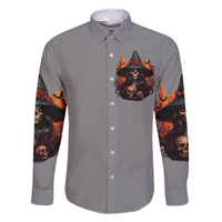 Witch Skull Family Matching Short Sleeve Bodycon Dress and Hawaiian Shirt A Wee Bit Wicked - Wonder Print Shop