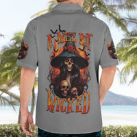 Witch Skull Hawaiian Shirt A Wee Bit Wicked - Wonder Print Shop