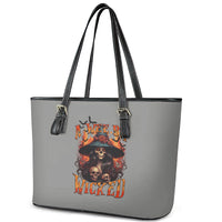 Witch Skull Leather Tote Bag A Wee Bit Wicked - Wonder Print Shop