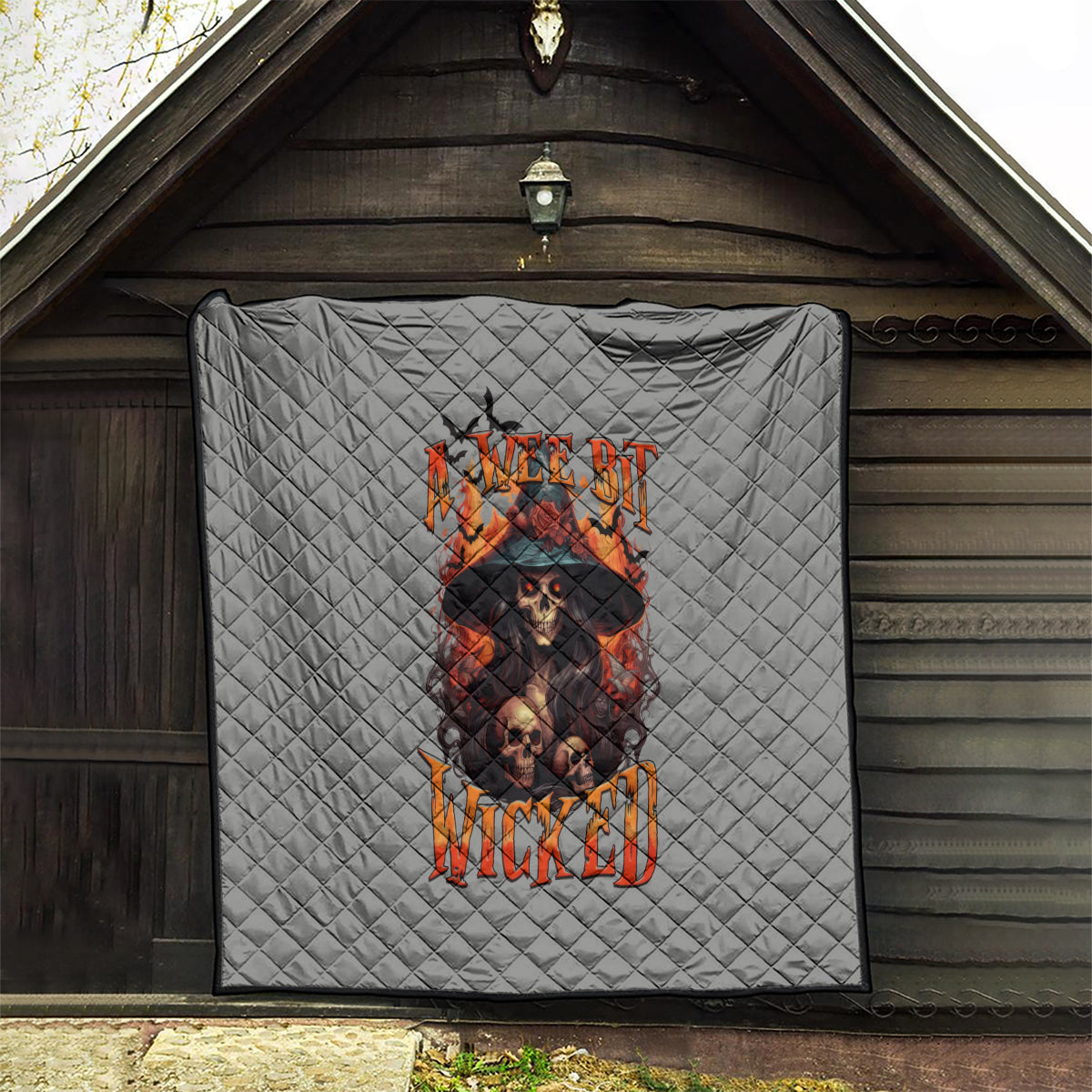 Witch Skull Quilt A Wee Bit Wicked - Wonder Print Shop