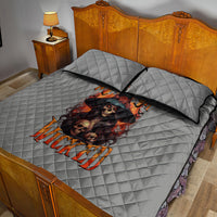 Witch Skull Quilt Bed Set A Wee Bit Wicked - Wonder Print Shop
