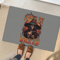 Witch Skull Rubber Doormat A Wee Bit Wicked - Wonder Print Shop