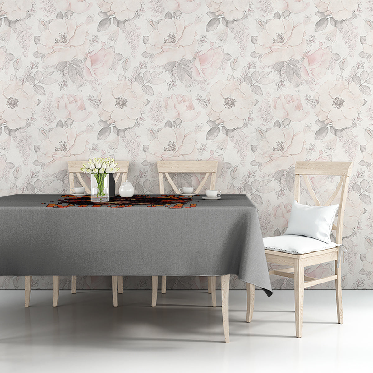 Witch Skull Tablecloth A Wee Bit Wicked - Wonder Print Shop