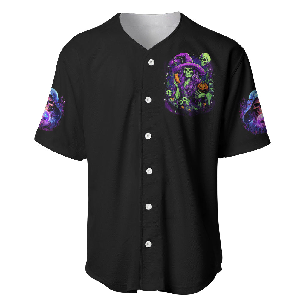 Witch Skull Baseball Jersey Don't Make Me Get The Flying Monkey - Wonder Print Shop